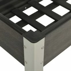 VidaXL Lit surélevé de jardin 75x40x75 cm WPC Gris -Pots & cache-pots Soldes 2022 image 4 149010