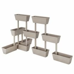 VidaXL Jardinières 3 pcs 100 cm Taupe 9 VidaXL Jardinières 3 pcs 100 cm Taupe -Pots & cache-pots Soldes 2022 image 4 151824
