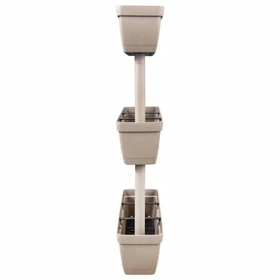 VidaXL Jardinières 6 pcs 100 cm Taupe 4 VidaXL Jardinières 6 pcs 100 cm Taupe – Image 4