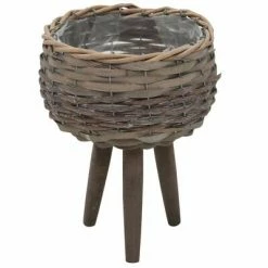 VidaXL Jardinière 3 pcs Osier avec doublure en PE -Pots & cache-pots Soldes 2022 image 4 246825