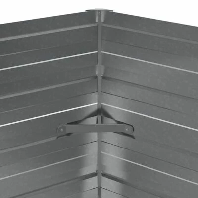 VidaXL Lit surélevé de jardin 129x45 cm Acier galvanisé Argenté 4 VidaXL Lit surélevé de jardin 129x45 cm Acier galvanisé Argenté – Image 4
