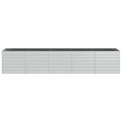 VidaXL Lit surélevé de jardin 400x80x77 cm Acier galvanisé Argenté 4 VidaXL Lit surélevé de jardin 400x80x77 cm Acier galvanisé Argenté – Image 4