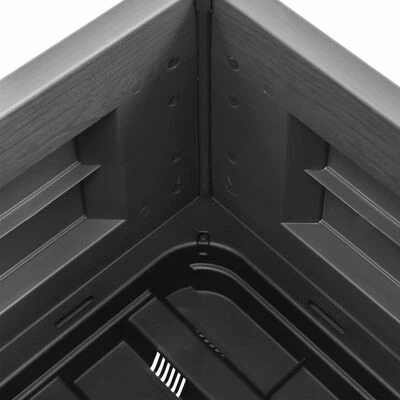 VidaXL Lit surélevé de jardin PP Gris pierre 43x43x35 cm 4 VidaXL Lit surélevé de jardin PP Gris pierre 43x43x35 cm – Image 4