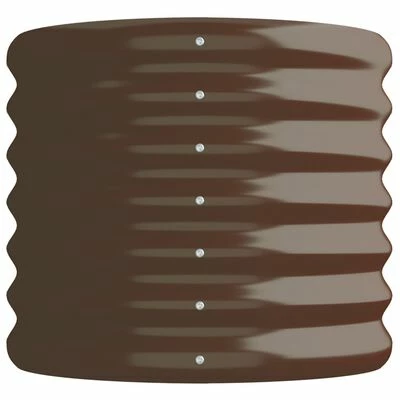 VidaXL Jardinière de jardin Acier enduit de poudre 114x40x36 cm Marron 4 VidaXL Jardinière de jardin Acier enduit de poudre 114x40x36 cm Marron – Image 4