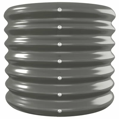 VidaXL Jardinière de jardin Acier enduit de poudre 260x40x36 cm Gris 4 VidaXL Jardinière de jardin Acier enduit de poudre 260x40x36 cm Gris – Image 4