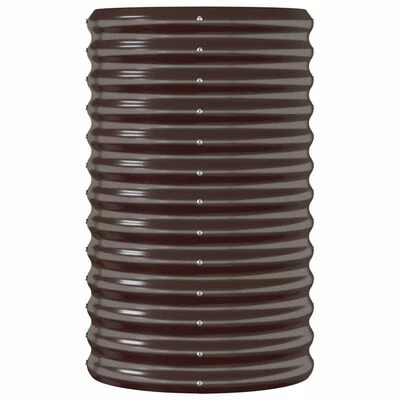 VidaXL Jardinière de jardin Acier enduit de poudre 114x40x68 cm Marron 4 VidaXL Jardinière de jardin Acier enduit de poudre 114x40x68 cm Marron – Image 4