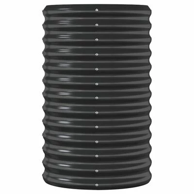VidaXL Jardinière Acier enduit de poudre 114x40x68 cm Anthracite 4 VidaXL Jardinière Acier enduit de poudre 114x40x68 cm Anthracite – Image 4