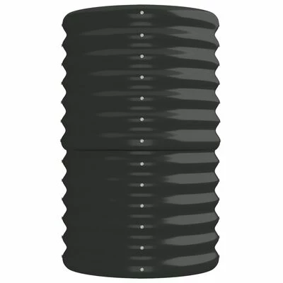 VidaXL Jardinière de jardin Acier enduit poudre 224x40x68cm Anthracite 4 VidaXL Jardinière de jardin Acier enduit poudre 224x40x68cm Anthracite – Image 4