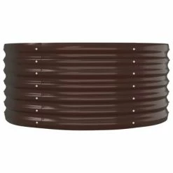 VidaXL Jardinière de jardin Acier enduit de poudre 152x80x36 cm Marron -Pots & cache-pots Soldes 2022 image 4 318915