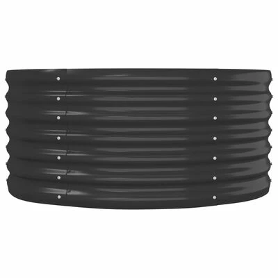 VidaXL Jardinière de jardin Acier enduit poudre 152x80x36cm Anthracite 4 VidaXL Jardinière de jardin Acier enduit poudre 152x80x36cm Anthracite – Image 4