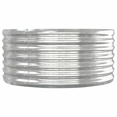 VidaXL Jardinière de jardin Acier enduit de poudre 152x80x36cm Argenté 4 VidaXL Jardinière de jardin Acier enduit de poudre 152x80x36cm Argenté – Image 4
