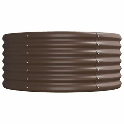 VidaXL Jardinière de jardin Acier enduit de poudre 296x80x36 cm Marron 4 VidaXL Jardinière de jardin Acier enduit de poudre 296x80x36 cm Marron – Image 4
