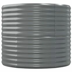 VidaXL Jardinière de jardin Acier enduit de poudre 152x80x68 cm Gris -Pots & cache-pots Soldes 2022 image 4 318949