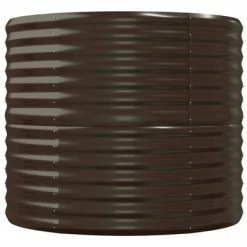 VidaXL Jardinière de jardin Acier enduit de poudre 152x80x68 cm Marron -Pots & cache-pots Soldes 2022 image 4 318950