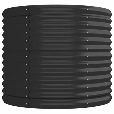 VidaXL Jardinière Acier enduit de poudre 224x80x68 cm Anthracite 4 VidaXL Jardinière Acier enduit de poudre 224x80x68 cm Anthracite – Image 4