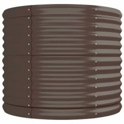 VidaXL Jardinière de jardin Acier enduit de poudre 296x80x68 cm Marron -Pots & cache-pots Soldes 2022 image 4 318960