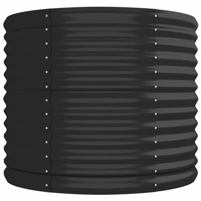 VidaXL Jardinière Acier enduit de poudre 296x80x68 cm Anthracite 4 VidaXL Jardinière Acier enduit de poudre 296x80x68 cm Anthracite – Image 4