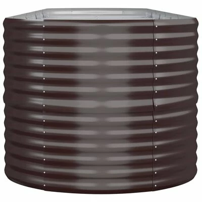 VidaXL Jardinière de jardin Acier enduit de poudre 368x80x68 cm Marron 4 VidaXL Jardinière de jardin Acier enduit de poudre 368x80x68 cm Marron – Image 4