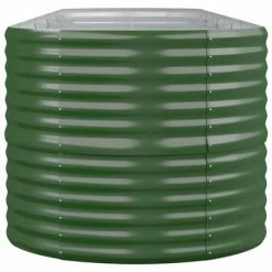 VidaXL Jardinière de jardin Acier enduit de poudre 440x80x68 cm Vert -Pots & cache-pots Soldes 2022 image 4 318968