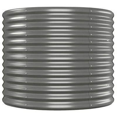 VidaXL Jardinière de jardin Acier enduit de poudre 620x80x68 cm Gris 4 VidaXL Jardinière de jardin Acier enduit de poudre 620x80x68 cm Gris – Image 4