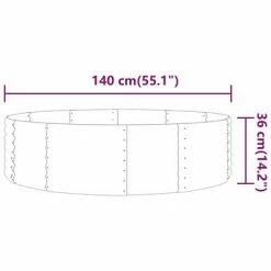 VidaXL Jardinière Acier enduit de poudre 140x140x36 cm Anthracite -Pots & cache-pots Soldes 2022 image 4 319021