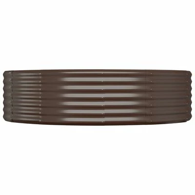 VidaXL Jardinière de jardin Acier enduit de poudre 214x140x36cm Marron 4 VidaXL Jardinière de jardin Acier enduit de poudre 214x140x36cm Marron – Image 4