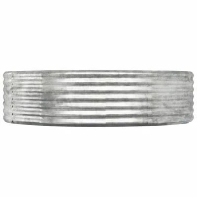 VidaXL Jardinière Acier enduit de poudre 214x140x36 cm Argenté 4 VidaXL Jardinière Acier enduit de poudre 214x140x36 cm Argenté – Image 4