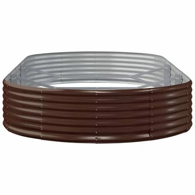 VidaXL Jardinière de jardin Acier enduit de poudre 296x140x36cm Marron 4 VidaXL Jardinière de jardin Acier enduit de poudre 296x140x36cm Marron – Image 4