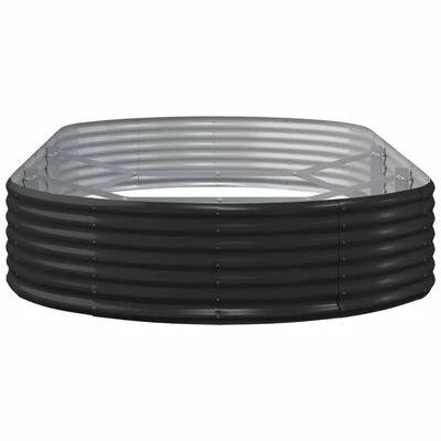VidaXL Jardinière Acier enduit de poudre 296x140x36 cm Anthracite 4 VidaXL Jardinière Acier enduit de poudre 296x140x36 cm Anthracite – Image 4