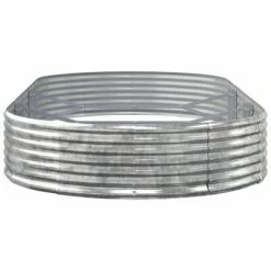 VidaXL Jardinière Acier enduit de poudre 296x140x36 cm Argenté -Pots & cache-pots Soldes 2022 image 4 319032