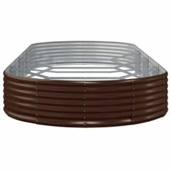 VidaXL Jardinière de jardin Acier enduit de poudre 373x140x36cm Marron -Pots & cache-pots Soldes 2022 image 4 319035