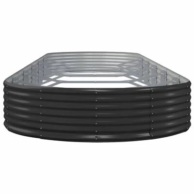 VidaXL Jardinière Acier enduit de poudre 523x140x36 cm Anthracite 4 VidaXL Jardinière Acier enduit de poudre 523x140x36 cm Anthracite – Image 4