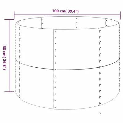 VidaXL Jardinière de jardin Acier enduit de poudre 100x100x68 cm Vert 4 VidaXL Jardinière de jardin Acier enduit de poudre 100x100x68 cm Vert – Image 4