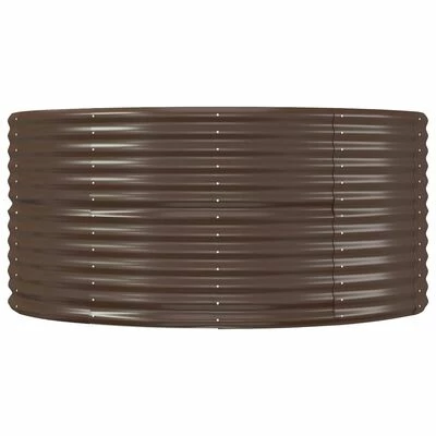 VidaXL Jardinière Marron 212x140x68 cm Acier enduit de poudre 4 VidaXL Jardinière Marron 212x140x68 cm Acier enduit de poudre – Image 4