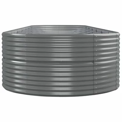 VidaXL Jardinière de jardin Acier enduit de poudre 584x140x68 cm Gris 4 VidaXL Jardinière de jardin Acier enduit de poudre 584x140x68 cm Gris – Image 4