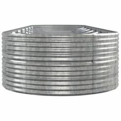 VidaXL Jardinière Acier enduit de poudre 584x140x68 cm Argenté -Pots & cache-pots Soldes 2022 image 4 319122