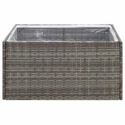 VidaXL Jardinière Gris 80x80x40 cm Résine tressée -Pots & cache-pots Soldes 2022 image 4 319175