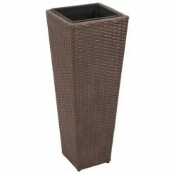 VidaXL Lits surélevés de jardin 3 pcs Résine tressée Marron -Pots & cache-pots Soldes 2022 image 4 40535