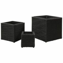 VidaXL Lits surélevés de jardin 3 pcs Résine tressée Noir 9 VidaXL Lits surélevés de jardin 3 pcs Résine tressée Noir -Pots & cache-pots Soldes 2022 image 4 41081