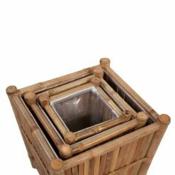 VidaXL Lits surélevés en bambou avec doublure en nylon 3 pcs -Pots & cache-pots Soldes 2022 image 4 41507