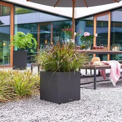 LECHUZA Jardinière Canto Color Square 40 ALL-IN-ONE Graphite 13722 4 LECHUZA Jardinière Canto Color Square 40 ALL-IN-ONE Graphite 13722 – Image 4