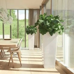 LECHUZA Jardinière Cubico Alto 40 ALL-IN-ONE Blanc brillant 18230 -Pots & cache-pots Soldes 2022 image 4 421493