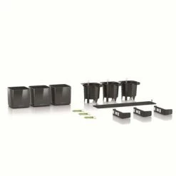 LECHUZA 3 pcs Jardinières Green Wall Home Kit Anthracite brillant -Pots & cache-pots Soldes 2022 image 4 425622
