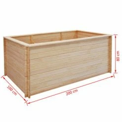 VidaXL Lit surélevé de jardin 200x100x80 cm Bois de pin 19 mm -Pots & cache-pots Soldes 2022 image 4 43286