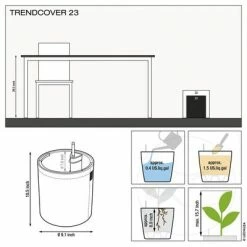 LECHUZA Jardinière TRENDCOVER 23 Cork ALL-IN-ONE Naturel foncé -Pots & cache-pots Soldes 2022 image 4 441314