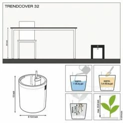 LECHUZA Jardinière TRENDCOVER 32 Felt ALL-IN-ONE Gris foncé -Pots & cache-pots Soldes 2022 image 4 441319