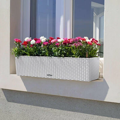 LECHUZA Jardinière BALCONERA Cottage 80 ALL-IN-ONE Blanc 4 LECHUZA Jardinière BALCONERA Cottage 80 ALL-IN-ONE Blanc – Image 4