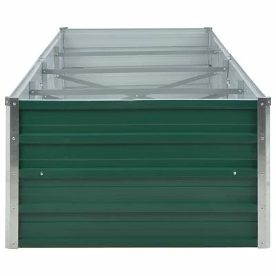 VidaXL Lit surélevé de jardin Acier galvanisé 320x80x45 cm Vert 4 VidaXL Lit surélevé de jardin Acier galvanisé 320x80x45 cm Vert – Image 4