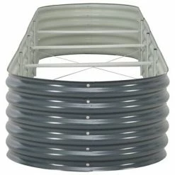 VidaXL Lit surélevé de jardin 400x80x44 cm Acier galvanisé Gris -Pots & cache-pots Soldes 2022 image 4 45526