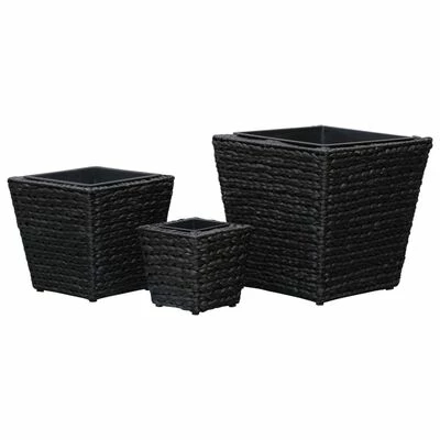 VidaXL Lits surélevés de jardin 3 pcs Jacinthe d'eau Noir 4 VidaXL Lits surélevés de jardin 3 pcs Jacinthe d'eau Noir – Image 4